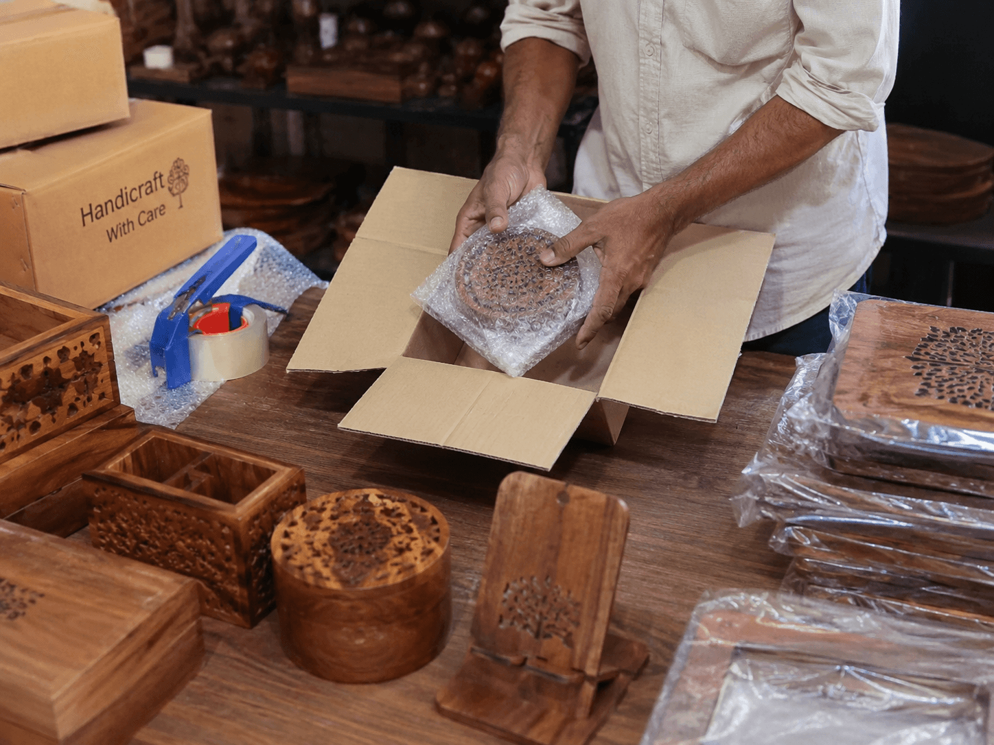 Retail packaging and product labelling for export
